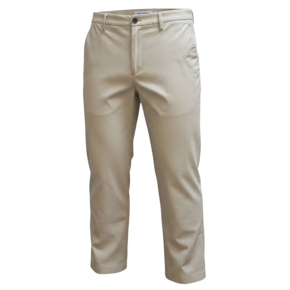 Amazon Essentials Men's Beige Chino Pants 36W Classic Fit Straight Twill Pockets